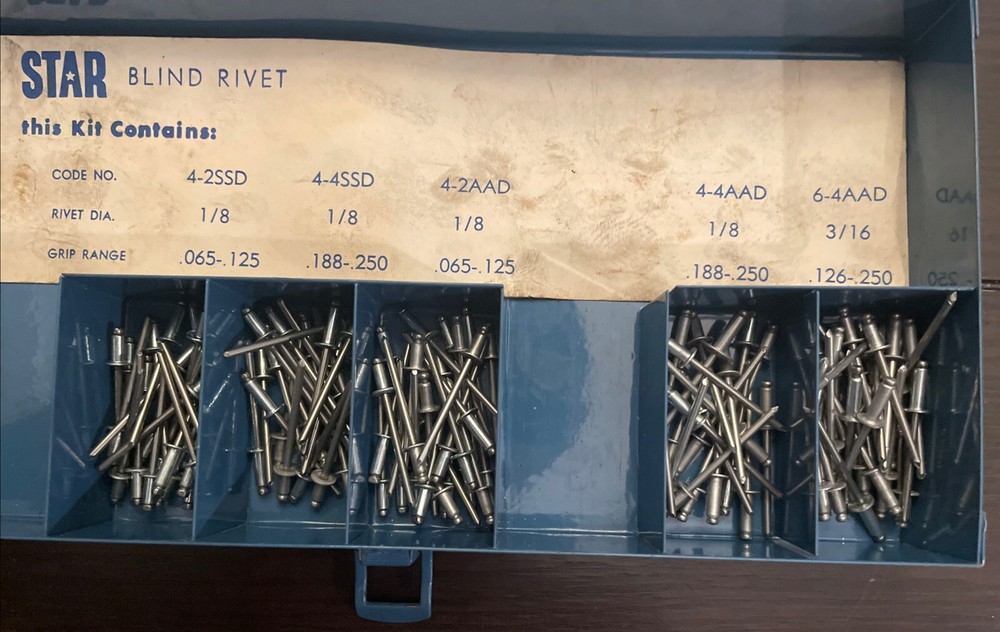Vintage Star Blind Rivet Set w/ Case