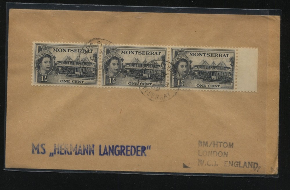 Montserrat    nice  paquebot  cover          MS0215