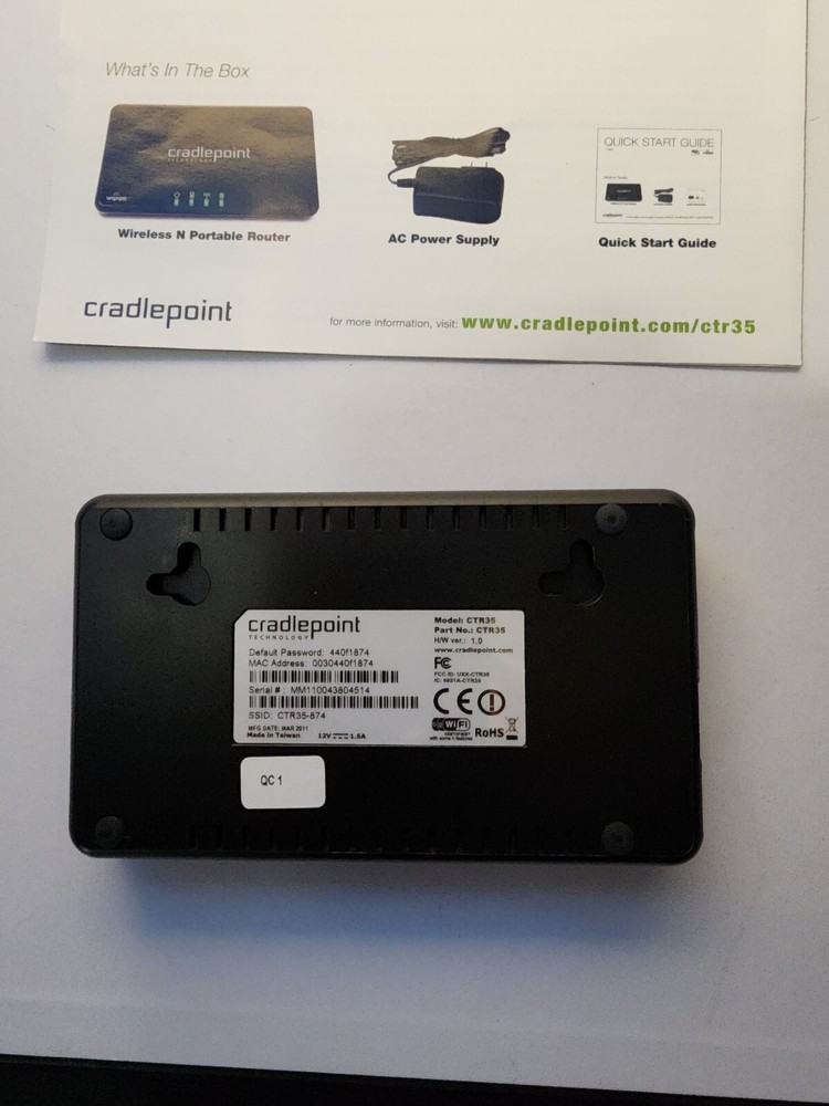 Cradlepoint Wireless Router Tested Works Ctr35 Portable