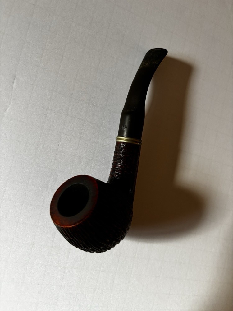 Aldo Velani Rustic Tobacco Pipe Bent Billiard/Brandy