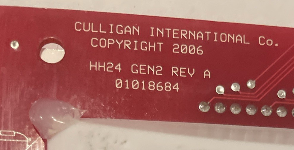 Culligan 01018684 Gold Series Water Softener Circuit Control Board