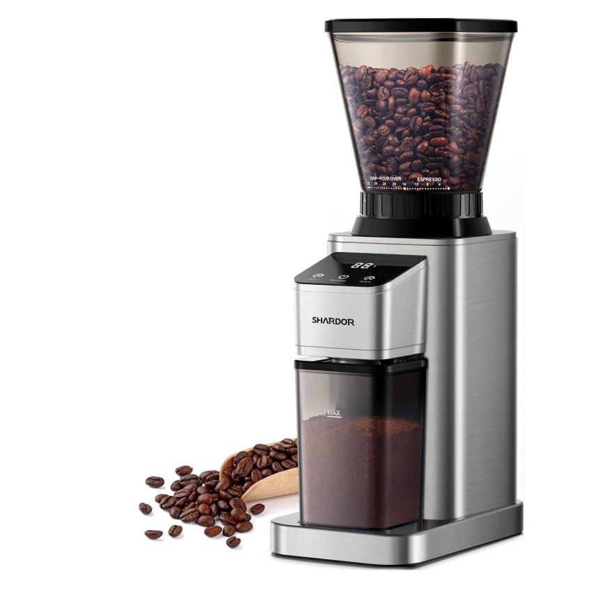 NEW - Professional Conical Burr Coffee Grinder, 48 Settings,Precision Timer