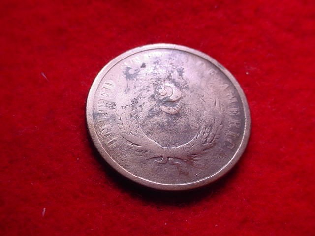 1864 TWO CENT PIECE COIN--WORN SURFACE!! #10