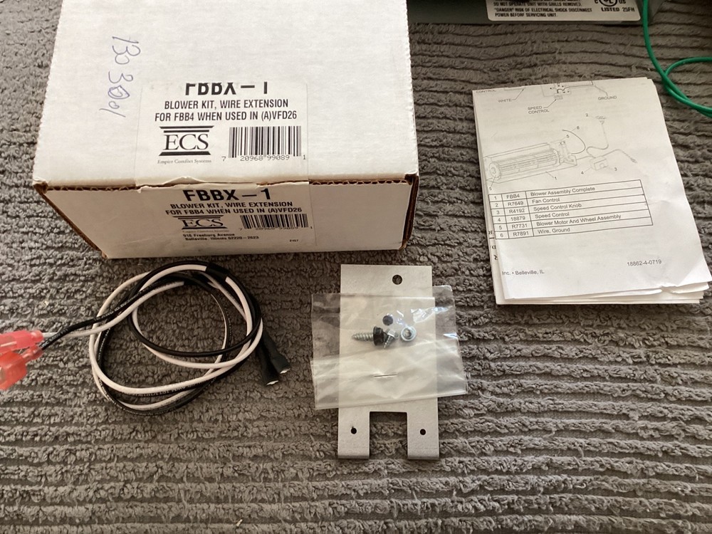 Empire FBB4-3 Variable Speed Blower Kit , Temperature Sensor & Wire Extension