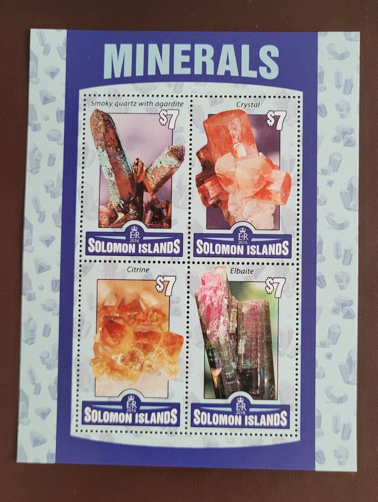 Solomon Island 2016 / Minerals - Crystal, Citrine ... / 4v ms