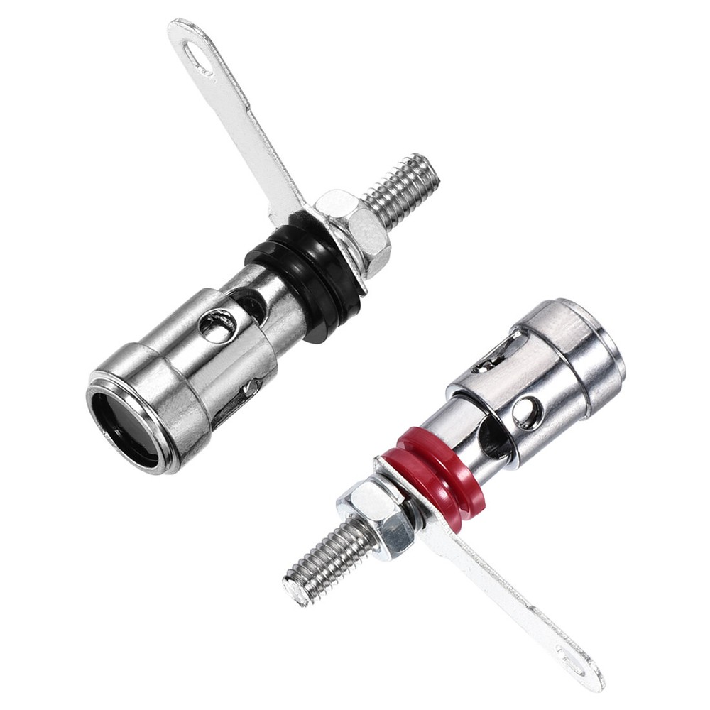 2PCS Amplifier Terminal Connector Binding Post 36mm Spring Load Press Subwoofer