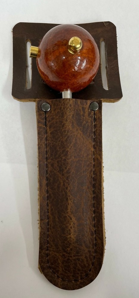 MUZZLE LOADER BALL STARTER SHEATH AMERICAN BISON LEATHER HAND MADE FREE SHIPPING