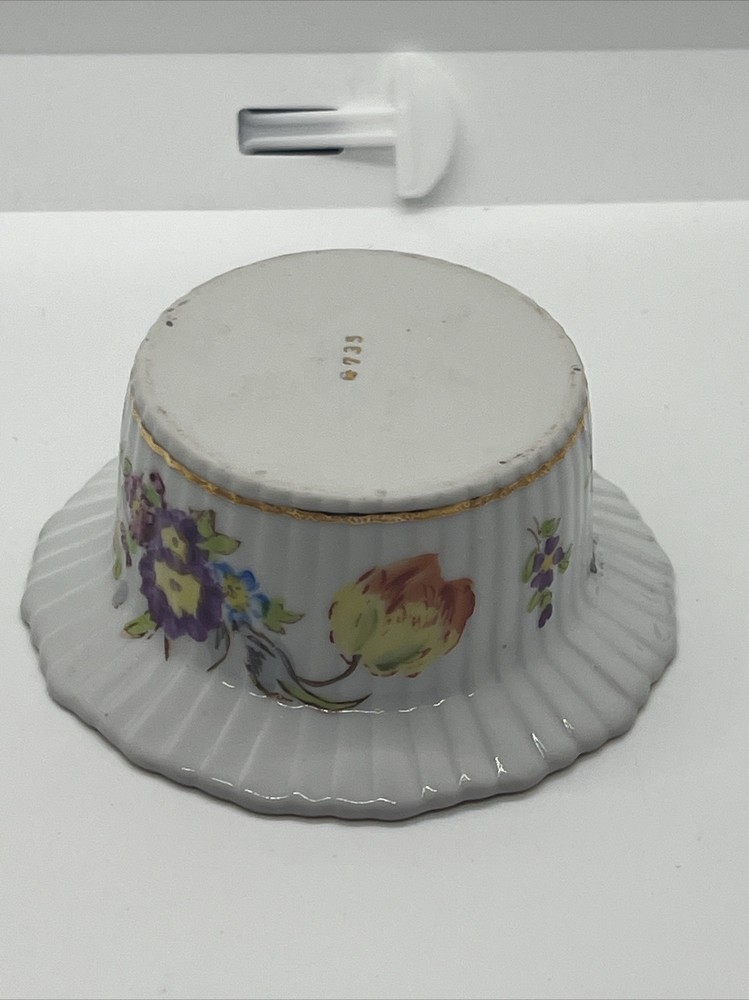 Hand painted Floral Ramekin And Saucer