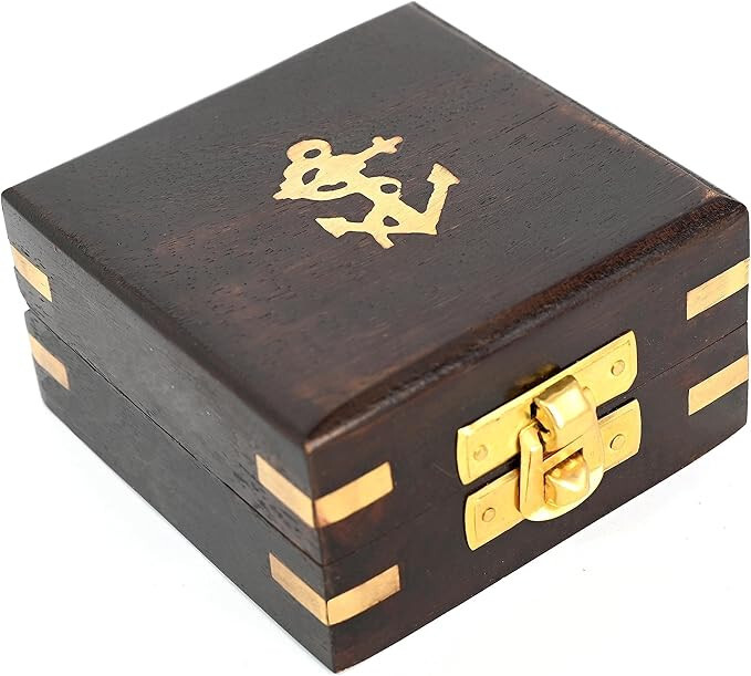 Brass Compass Engraved with Religious Scripture Verse Joshua 1:9, Gift for Son
