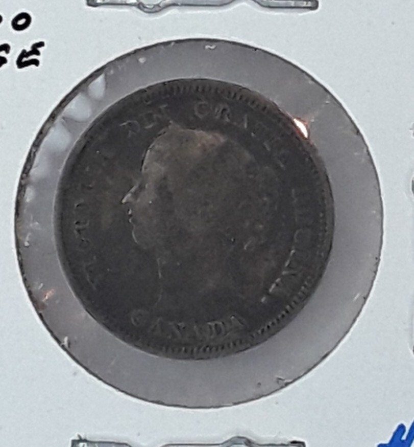 1885 CANADA 5 CENTS. NICE. .925 SILVER.