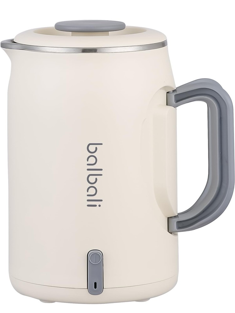 20oz Small Electric Kettle Boiling Water Collapsible Handle 400W Travel White