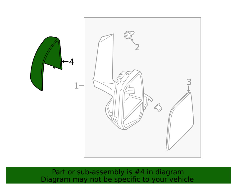 Genuine Ford Mirror Cover DT1Z17D742DA
