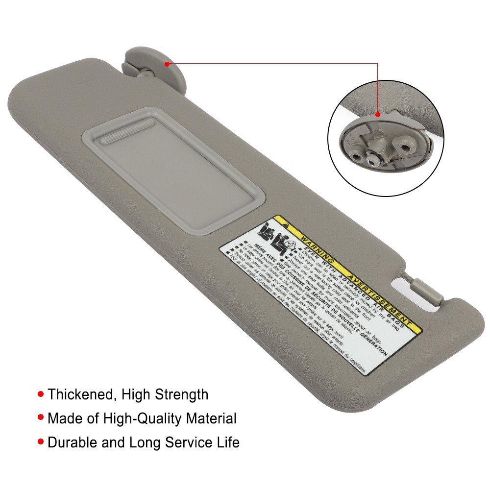 For 2004-2008 Toyota 4Runner 4.7L Left Driver Side Sun Visor Grey