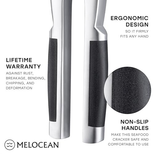 Premium Crab Crackers & Seafood Tool Set - 2 Crackers, 6 Forks, Nutcracker Kit