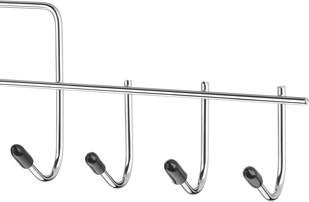Elegant 10 Hook Accessory Hanger in Chrome & Black – Space Saving Design