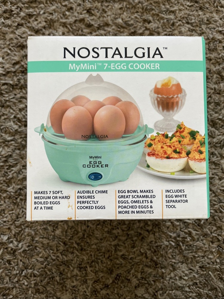 Nostalgia New Open Box My Mini Premium 7-Egg Cooker Boiled Egg Bowl