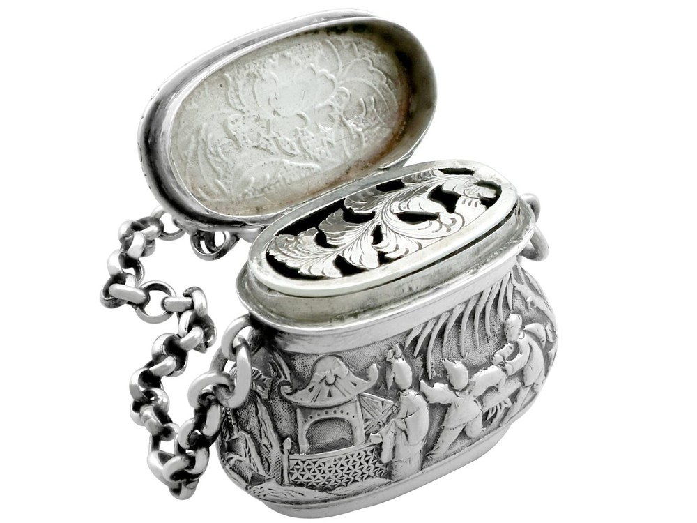 Antique Chinese Silver Vinaigrette