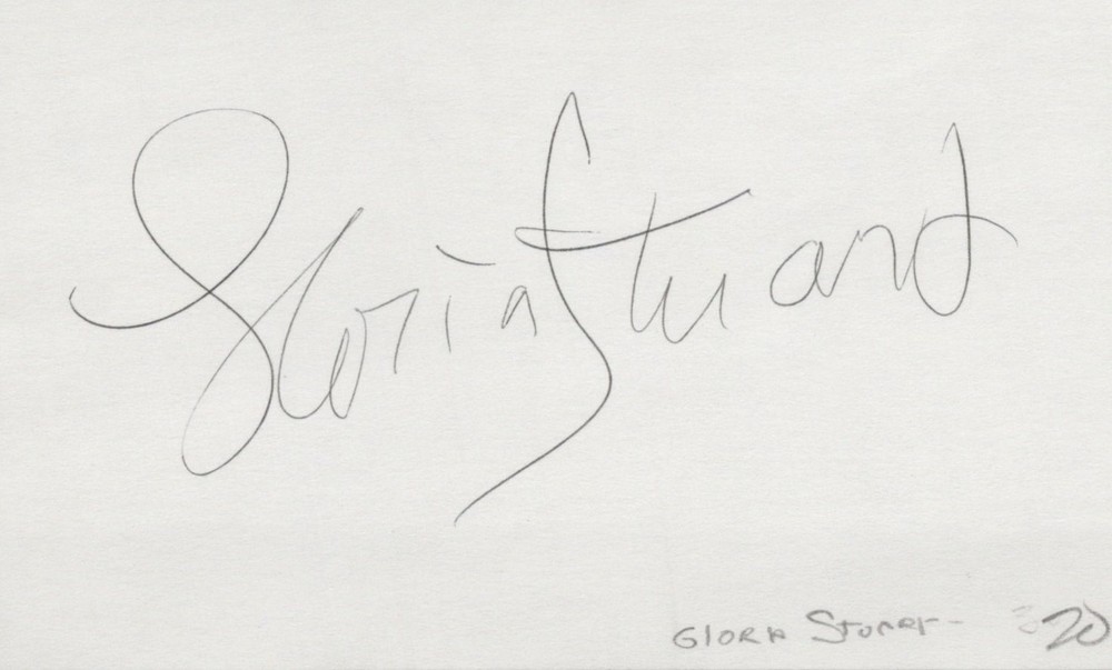 Gloria Stuart signed 3x5 card