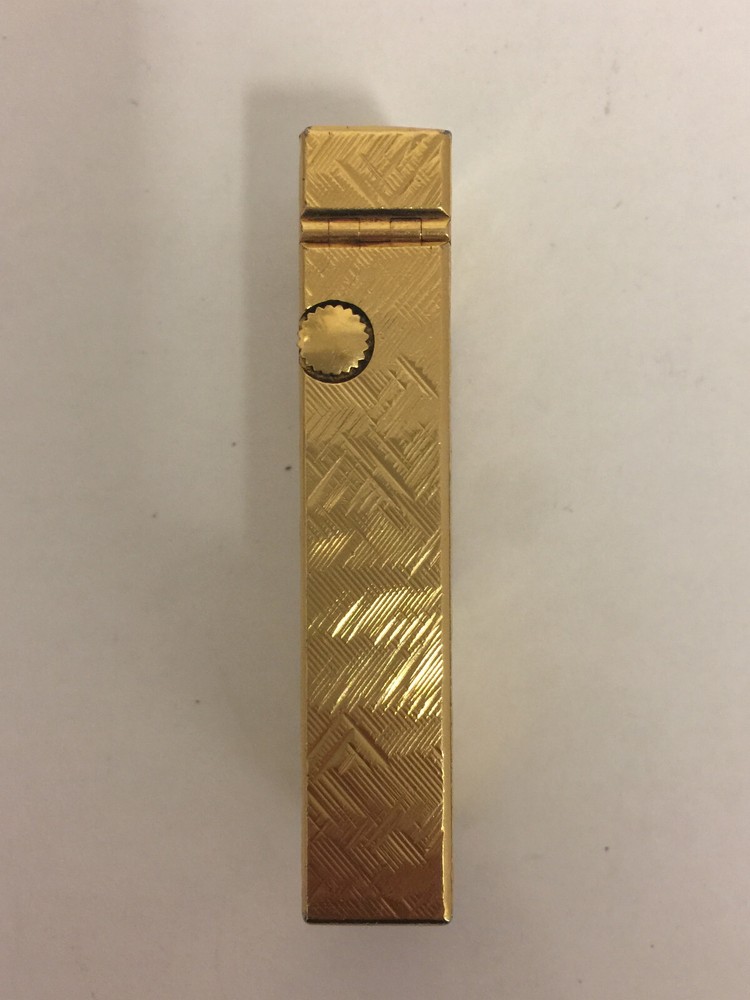 Dunhill Total Pattern Design Square Rollagas Gold Plated Lighter
