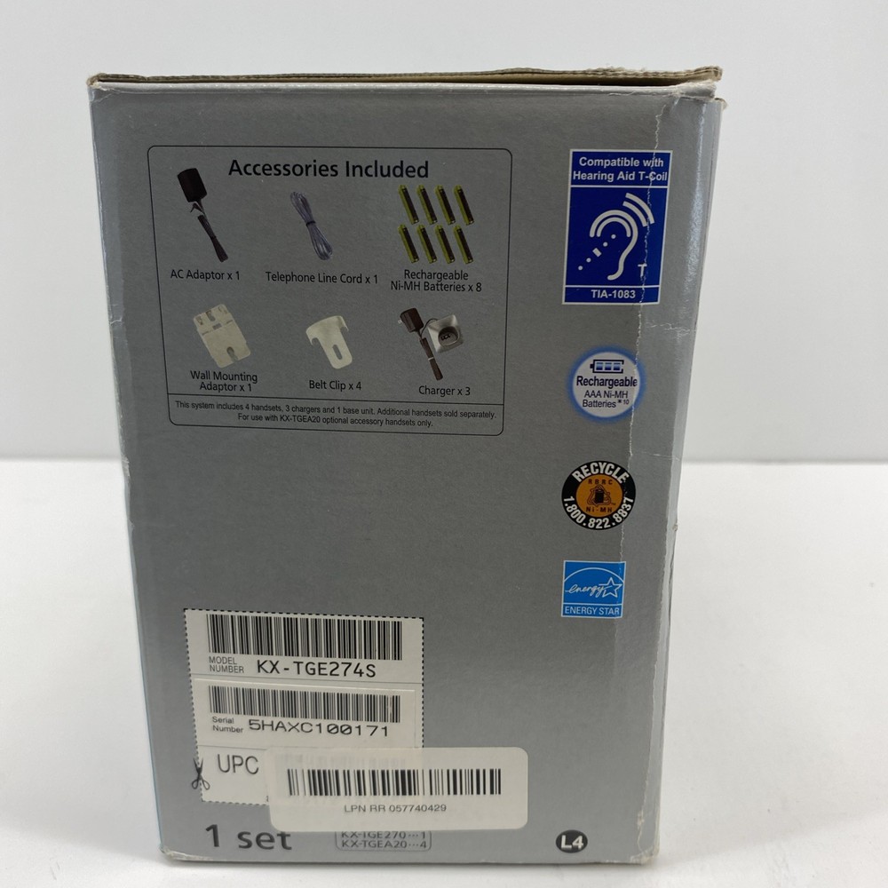 NOB Panasonic KX-TGE274 Link To Cell Bluetooth Convergence Solution Phone System