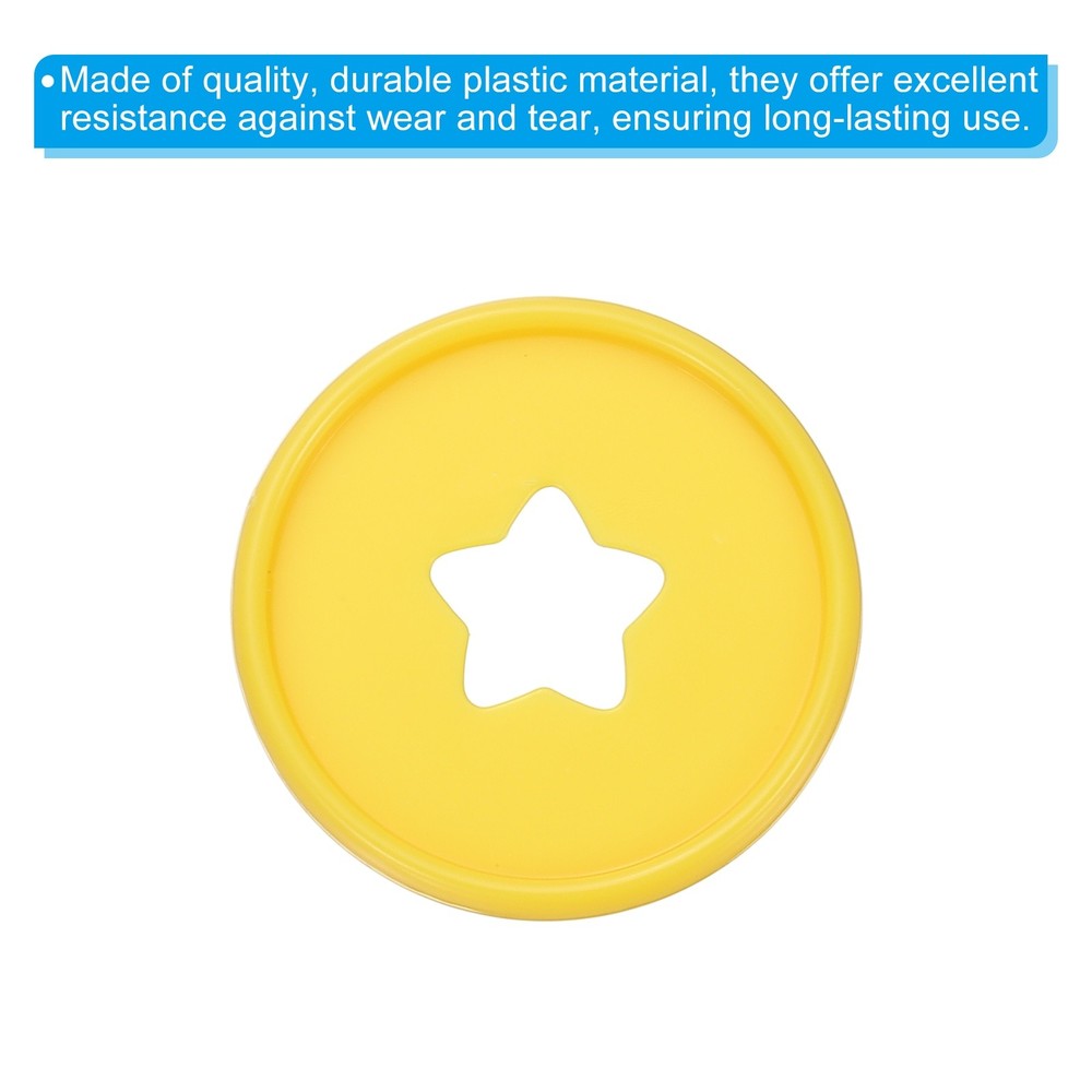 35mm Plastic Book Binding Discs, 33 Pack Expansion Discs Star, Yellow