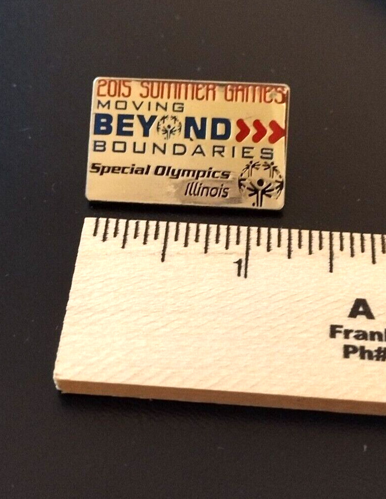 2015 Summer Games Moving Beyond Boundaries Special Olympics Illinois Lapel Pin