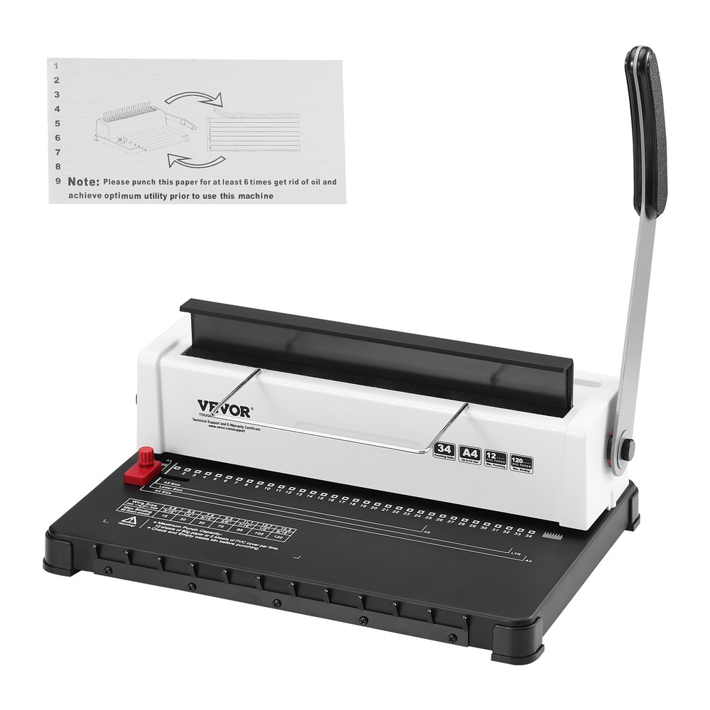 VEVOR Coil Spiral Binding Machine Manual Book Maker
