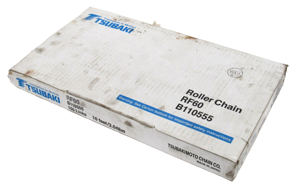 NEW TSUBAKI RF60 ROLLER CHAIN 160 LINKS 10FT B110555