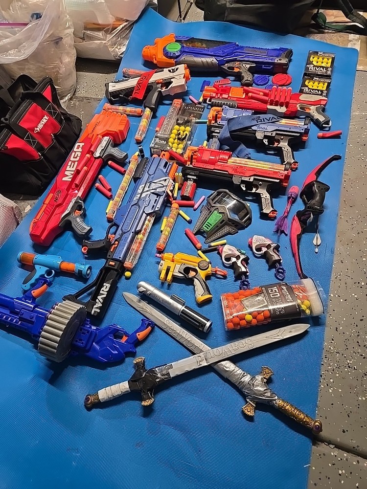 30+ Nerf Rival Gun Lot & Other Comparable Weapons, Ammo, Clips & Accessories