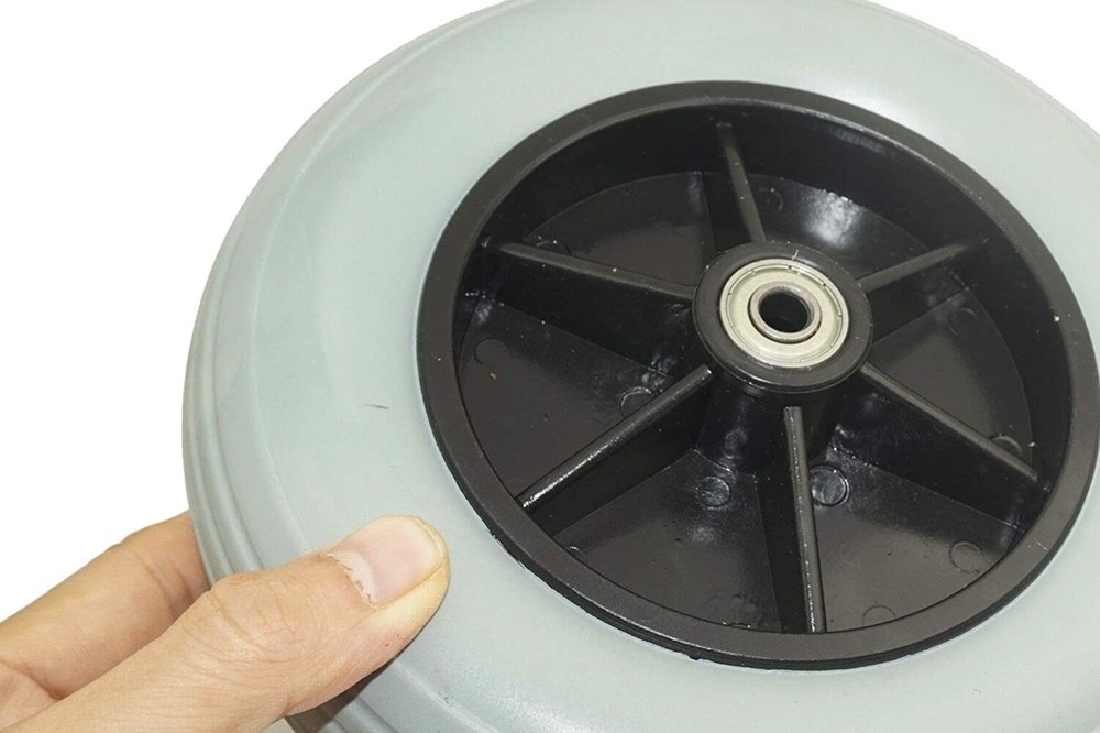 (Pair of Two) ,8 x 2 (200x50) Solid Rubber Front Rear Caster Tires Wheels Assemb