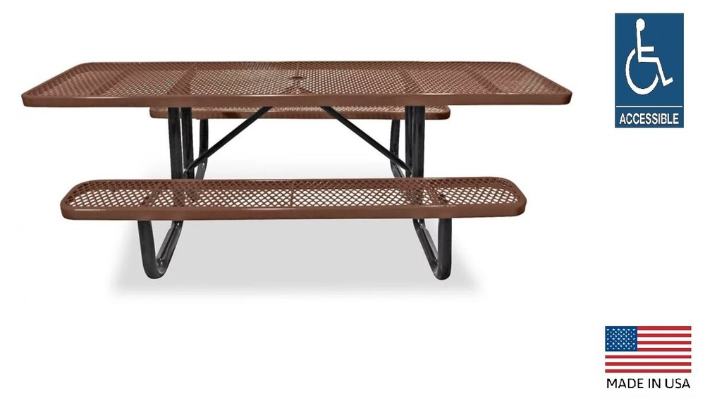 PICNIC TABLE Commercial - ADA Wheelchair Accessible - 8 Ft Rectangular