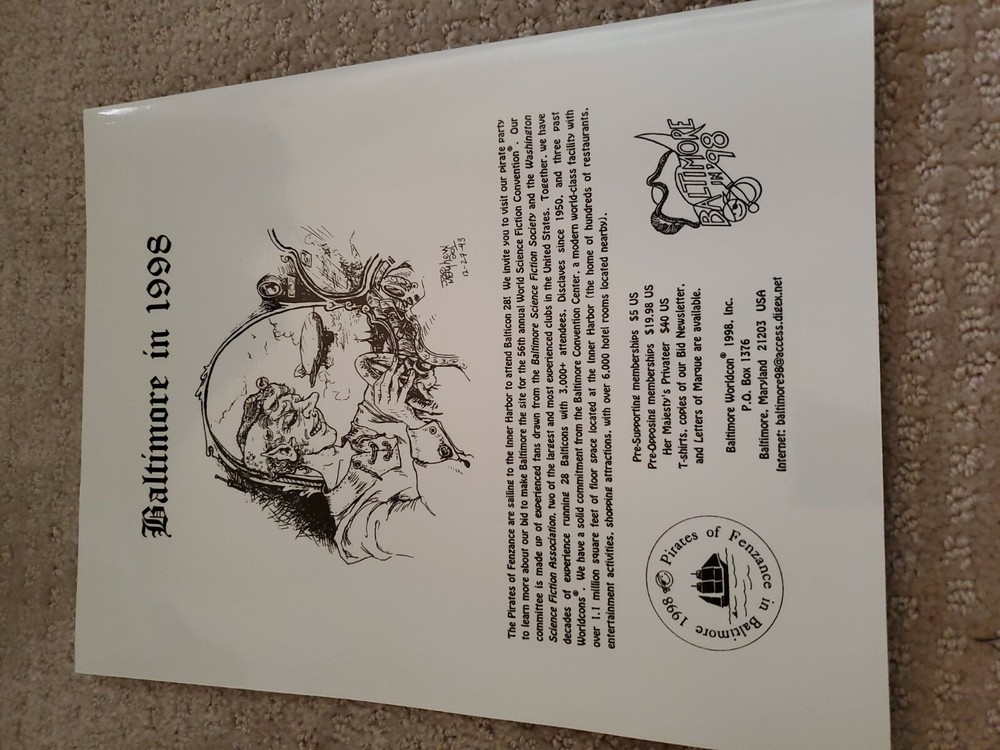 Balticon 28 Science Fiction Convention Program 1994