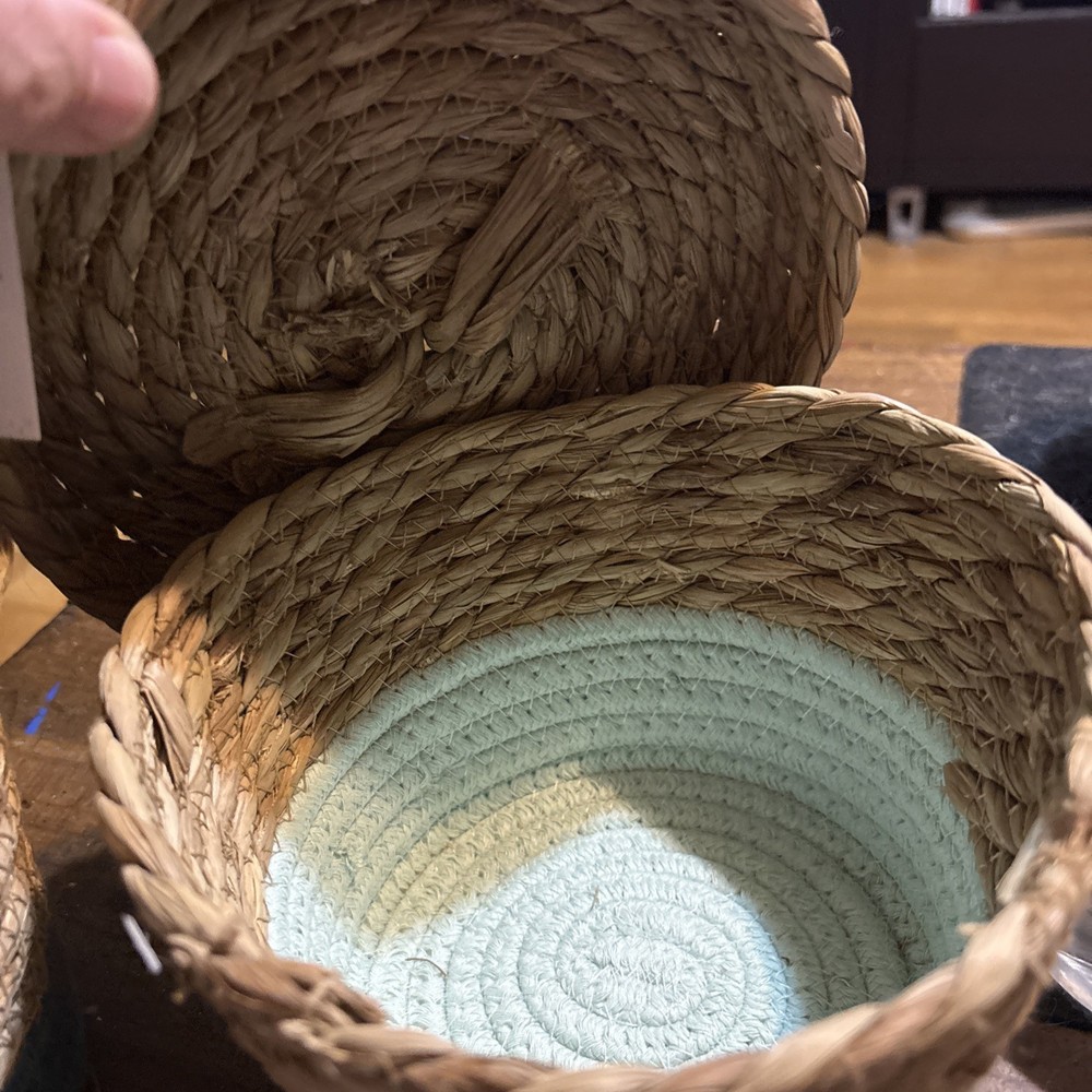 Small Storage Baskets Blue