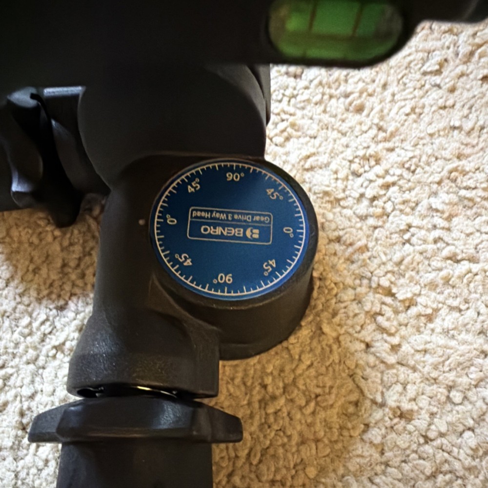 Benro GD3WH Geared Tripod Head Levelling Indicator Universal Camera Mount