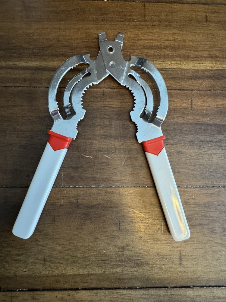 Adjustable Jar Opener Multi Lid Bottle Cap Wrench Kitchen Tool Red Handle