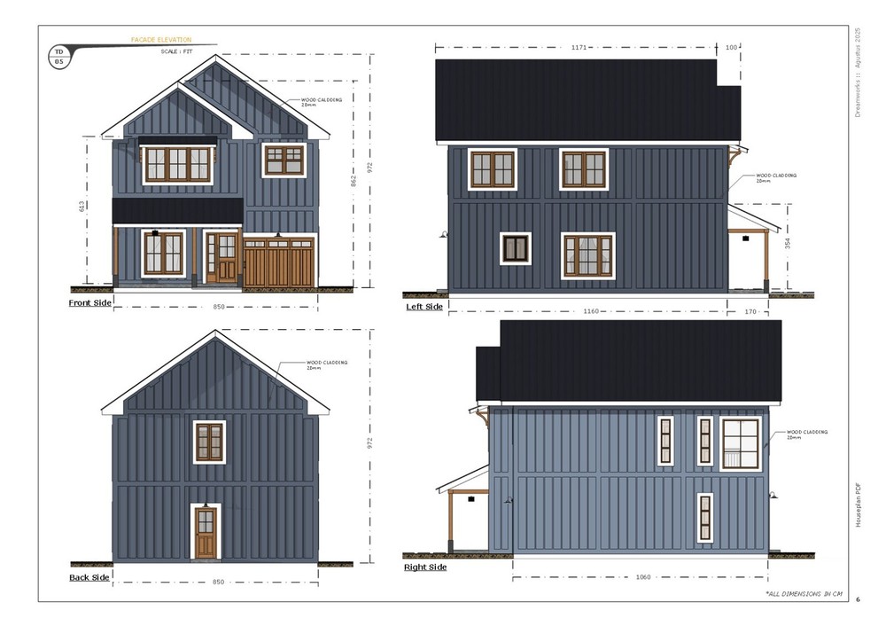 House Plan Modern Simple 3 Bedroom, 3 Bathroom - PRO 6