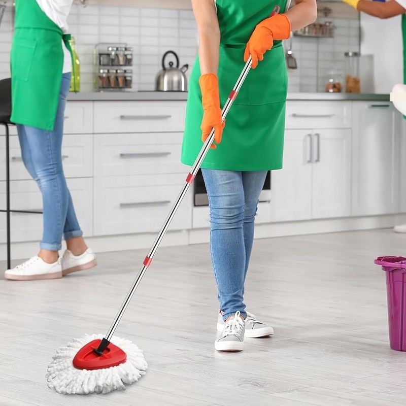 Ocedar Mop Compatible Microfiber Refills Triangle Mop Base Adjustable Handle New