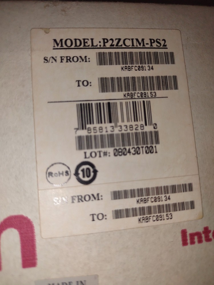 Raritan P2ZCIM-PS2 PC Interface Network KVM Cable