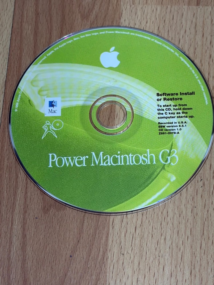 Apple Macintosh System Software CD (SSW version 8.5.1)