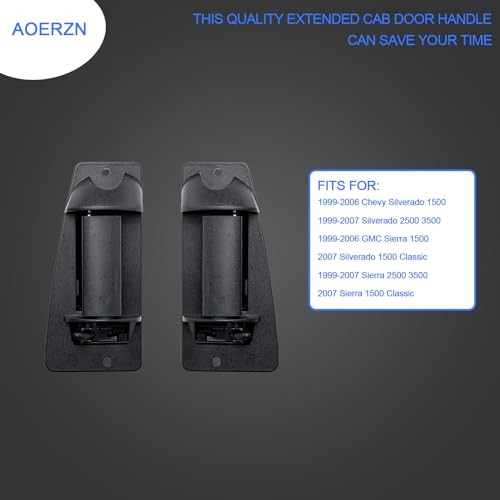Premium Extended Cab Door Handle Rear Left Driver and Right Passgenger Side,