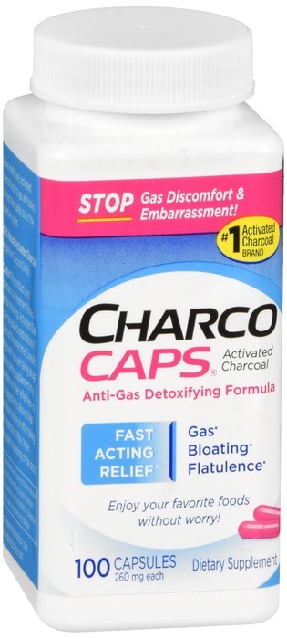 Charcocaps Anti Gas Capsules 100ct