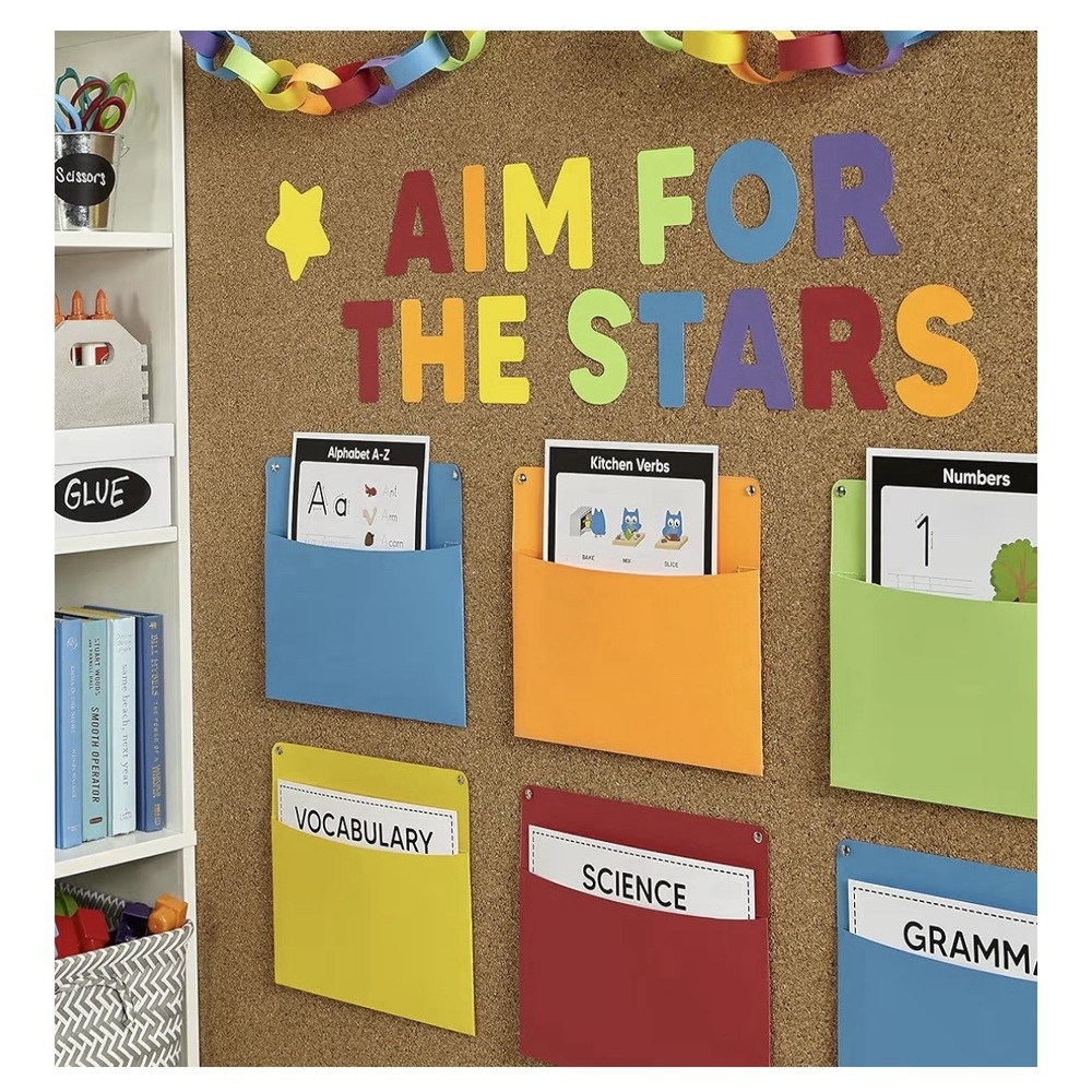Astrobrights Oversized Wall Pockets (5 Per Pack) Multicolor Wall Pocket