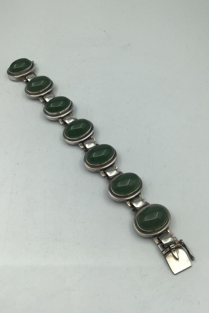 Georg Jensen Sterling Silver Bangle No. 52 Agate