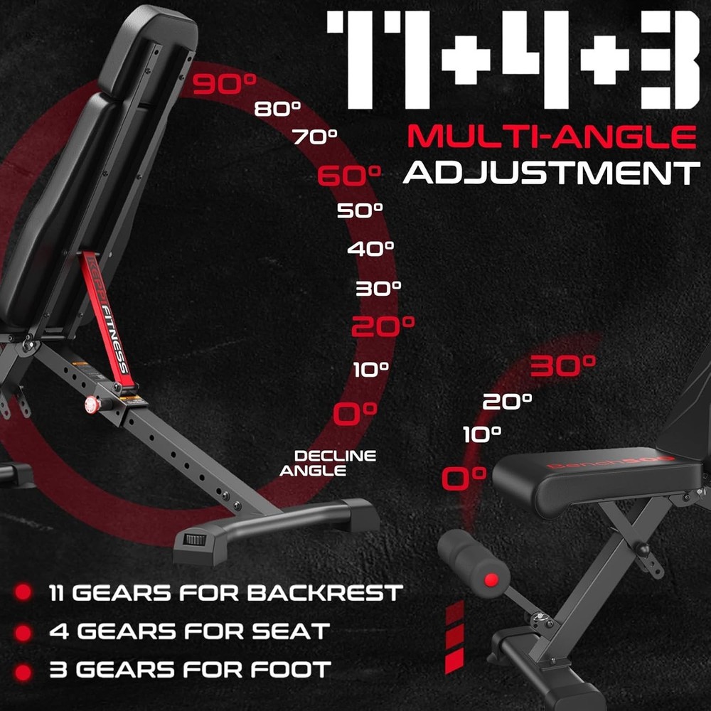 Adjustable Incline Decline Bench for Strength Training