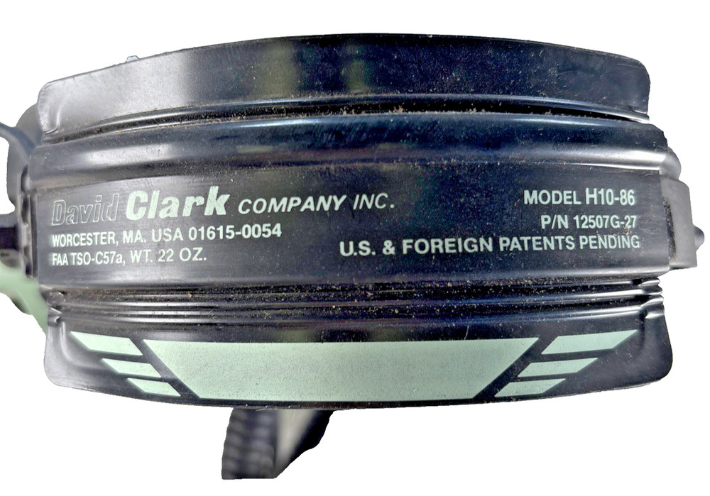David Clark model H 10-86 headset with microphone