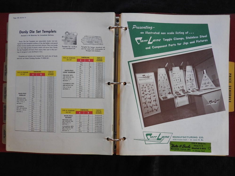 1956 Danly Tool & Die Makers' Master Supply Catalog Signed Letter P H Danly MINT