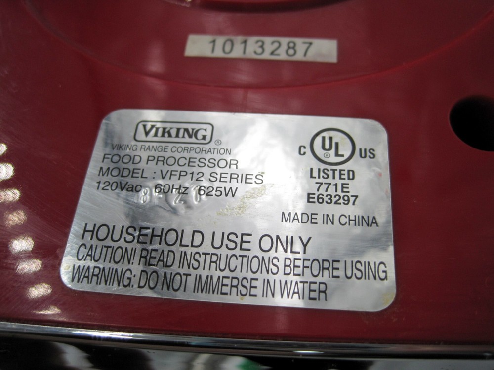 Viking Professional Food Processor Base - VFP12 Red - Works