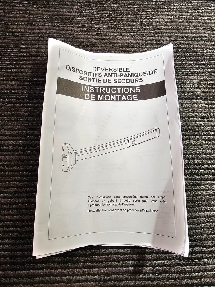 General Lock CS380444 Exit Device, Rim Type, Exit Only, Panic, 36" Door Width