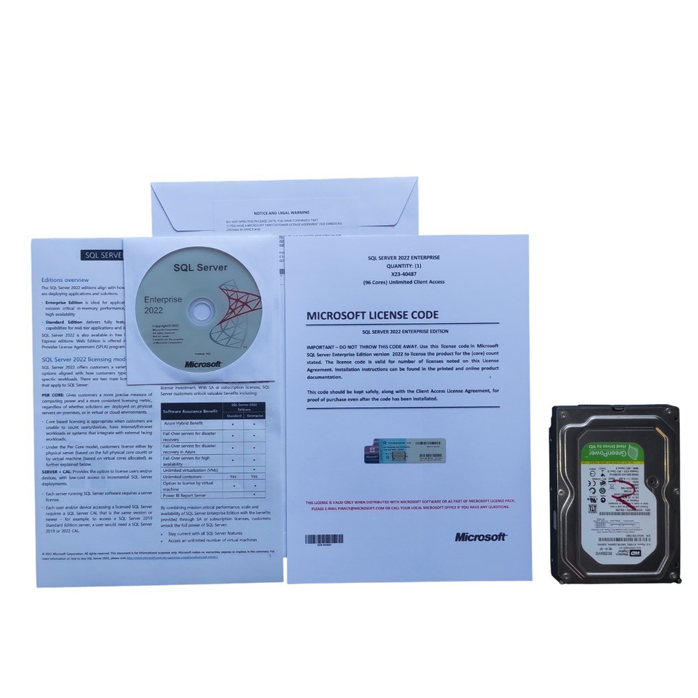 SQL Server 2022 Enterprise 96 Core License with unlimited User CALs