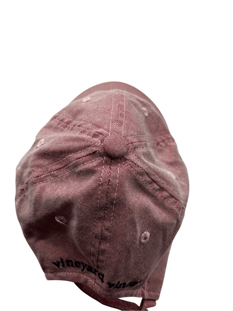 Vineyard Vines Distressed Hat Cap Adjustable Back Strap Whale Pink One Size
